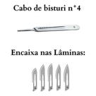 10 Lâminas de Bisturi Cabo n 4 Vários Tamanhos Disponíveis