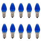 10 Lâmpada Chupeta Azul 7w Incandescente E-14 127v 10 Lâmpada Chupeta Azul 7w Incandescente E-14 127v
