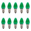 10 Lâmpada Chupeta Verde 7w Incandescente E-14 220v 10 Lâmpada Chupeta Verde 7w Incandescente E-14 220v
