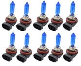 10 lâmpada halógenas h8 12v 35w 8500k *super branca*