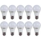 10 lâmpadas led bocal e27 12 watts 1050 lumens 127/220v branco 6.500k