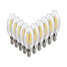 10 Lâmpadas LED E14 4W 6W Filamento Candelabro C35 De Vidro Estilo Retrô Antigo Vintage Luz Fria 10 Lâmpadas LED E14 4W 6W Filamento Candelabro C35 De Vidro Estilo Retrô Antigo Vintage Luz Fria