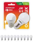 10 Lâmpadas LED S30 Bolinha G45 4W Bivolt Cor da Luz 6500K Branco Frio Ourolux 10 Lâmpadas LED S30 Bolinha G45 4W Bivolt Cor da Luz 6500K Branco Frio Ourolux