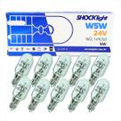 10 Lâmpadas Pingão T10 24v W2,1 X 9,5d Halogena 24 Volts Pingo 24v Caminhão Onibus Lanterna