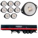 10 Lanterna Frontal Guerra LED Cristal 65mm c/ Suporte - Fio