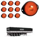 10 Lanterna Frontal Randon LED Âmbar 65mm c/ Suporte - Fio