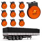 10 Lanterna Lateral Carreta LED Âmbar 65mm C/ Sup - Conector 10 Lanterna Lateral Carreta LED Âmbar 65mm C/ Sup - Conector