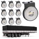 10 Lanterna Lateral Carreta LED Cristal 65mm C/ Sup e Conec. 10 Lanterna Lateral Carreta LED Cristal 65mm C/ Sup e Conec.