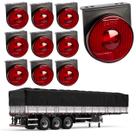 10 Lanterna Lateral Carreta LED Rubi 85mm c/ Sup. - Conect.