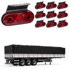 10 Lanterna Lateral Carreta LED Rubi c/ Supt. - Fio