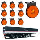 10 Lanterna Lateral Facchini LED Âmbar 65mm c/ Suporte - Fio