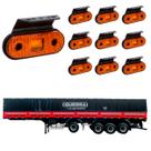 10 Lanterna Lateral Guerra LED Âmbar c/ Suporte - Fio