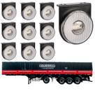 10 Lanterna Lateral Guerra LED Cristal 85mm c/ Suporte - Fio