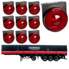 10 Lanterna Lateral Guerra LED Rubi 85mm c/ Sup. - Conect.