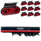 10 Lanterna Lateral Guerra LED Rubi c/ Suporte - Fio