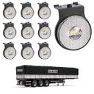 10 Lanterna Lateral Randon LED Cristal 65mm c/ Suporte - Fio