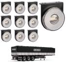 10 Lanterna Lateral Randon LED Cristal 85mm c/ Sup. - Conect