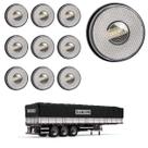 10 Lanterna Lateral Randon LED Cristal 85mm Saída Conector 10 Lanterna Lateral Randon LED Cristal 85mm Saída Conector