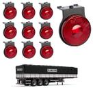 10 Lanterna Lateral Randon LED Rubi 65mm Suporte - Conector
