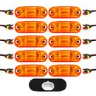 10 Lanterna Vigia Teto Ônibus Caminhão 2 LED BIVOLT AM +Conector