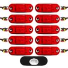 10 Lanterna Vigia Teto Ônibus Caminhão 2 LED BIVOLT VM +Conector