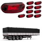 10 Lanternas Delimitadoras LED Carreta Lateral Rubi