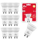 10 Led Mini Gu10 Branco Dicroica Spot Quente Direcionável Foco Bivolt 10 Led Mini Gu10 Branco Dicroica Spot Quente Direcionável Foco Bivolt