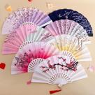 10 Leque Oriental Flores de Tecido P/festa Dança Carnaval Decoração