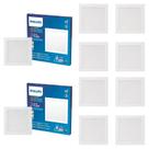 10 Luminária Plafon Led 24w Sobrepor Philips 4000k 30x30 Biv