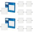 10 Luminárias Led Quadrada Embutir Philips 18w Bivolt 4000k