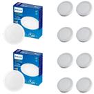 10 Luminárias Plafon Led 12w Philips Embutir 6500k Bivolt