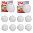 10 Luminárias Redonda Led Sobrepor Philips Pila 18w 3000k 210mm