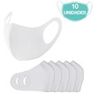 10 Máscaras Laváveis Reutilizável Branca Cuidado Pessoal
