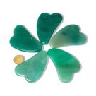 10 Massageador Gua Sha Quartzo Verde Pedra Natural 50g 70mm