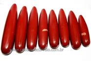 10 Massageadores Rolicos de Jaspe Vermelho - 8 a 12 cm - Atacado 10 Massageadores Rolicos de Jaspe Vermelho - 8 a 12 cm - Atacado