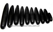10 Massageadores Roliços de Quartzo Preto - 8 a 12 cm - Atacado