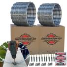 10 Metros Concertina Dupla Clipada 45 Cm + Kit Instalaçao