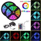 10 Metros Fita Led 3528 Rgb Rolo 600led Controle Fonte