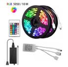 10 Metros Fita Led 5050 Rgb Rolo 600led Ip65 Controle Remoto+ Fonte Bivolt