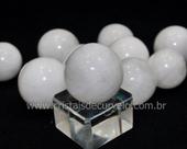 10 Mini Bolas de Quartzo Leitoso Esfera Natural 20 a 30 mm - Atacado