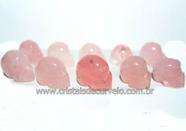 10 Mini Crânios Esculpidos em Pedra Natural Quartzo Rosa - Não Pingente 10 Mini Crânios Esculpidos em Pedra Natural Quartzo Rosa - Não Pingente