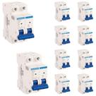 10 Mini Disjuntores 63 Amperes Bipolar Tramontina Curva C