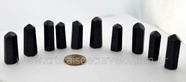 10 Mini Pontinhas de Quartzo Preto Natural - Pedra Extra 25 a 35mm Atacado