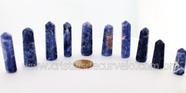 10 Mini Pontinhas de Sodalita Azul Pedra Extra Natural 25 a 35mm Atacado 10 Mini Pontinhas de Sodalita Azul Pedra Extra Natural 25 a 35mm Atacado