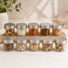 10 Mini Potes Vidro Transparente 125ml Tampa Rosca Metálica Lembrancinha Doces Castanhas Temperos 10 Mini Potes Vidro Transparente 125ml Tampa Rosca Metálica Lembrancinha Doces Castanhas Temperos