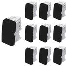 10 Módulo Interruptor Paralelo Fame Habitat Black 16A Preto
