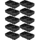 10 Molheiras de Melanina 2 Divisórias 60ml Porta Molhos para Servir Restaurante Profissional