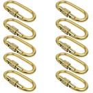 10 Mosquetão Trava Dupla Rosca Cg670 Aço 25kn Carbografite
