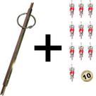 10 Núcleo Curto 5405c Para Válvula Pneu + 1 Tarracha 150MM