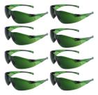 10 Óculos De Proteção Allprot Ares Verde-claro 3.0 Ir